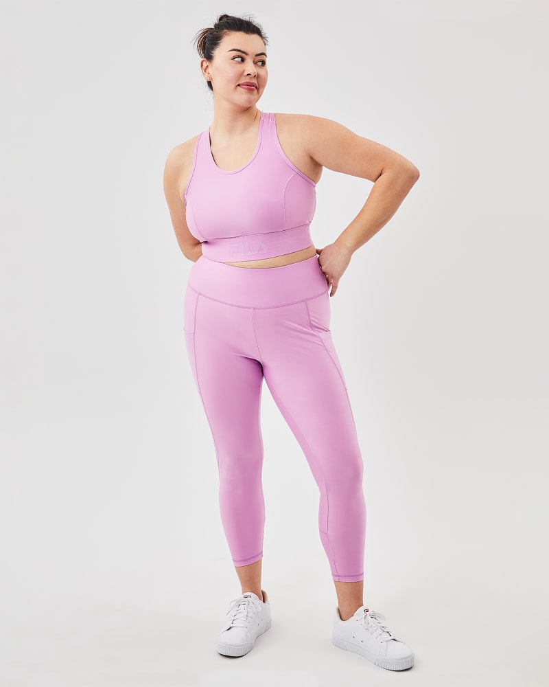 Plus size model with rectangle body shape wearing Laoghaire Ankle Legging by FILA | Dia&Co | dia_product_style_image_id:156461
